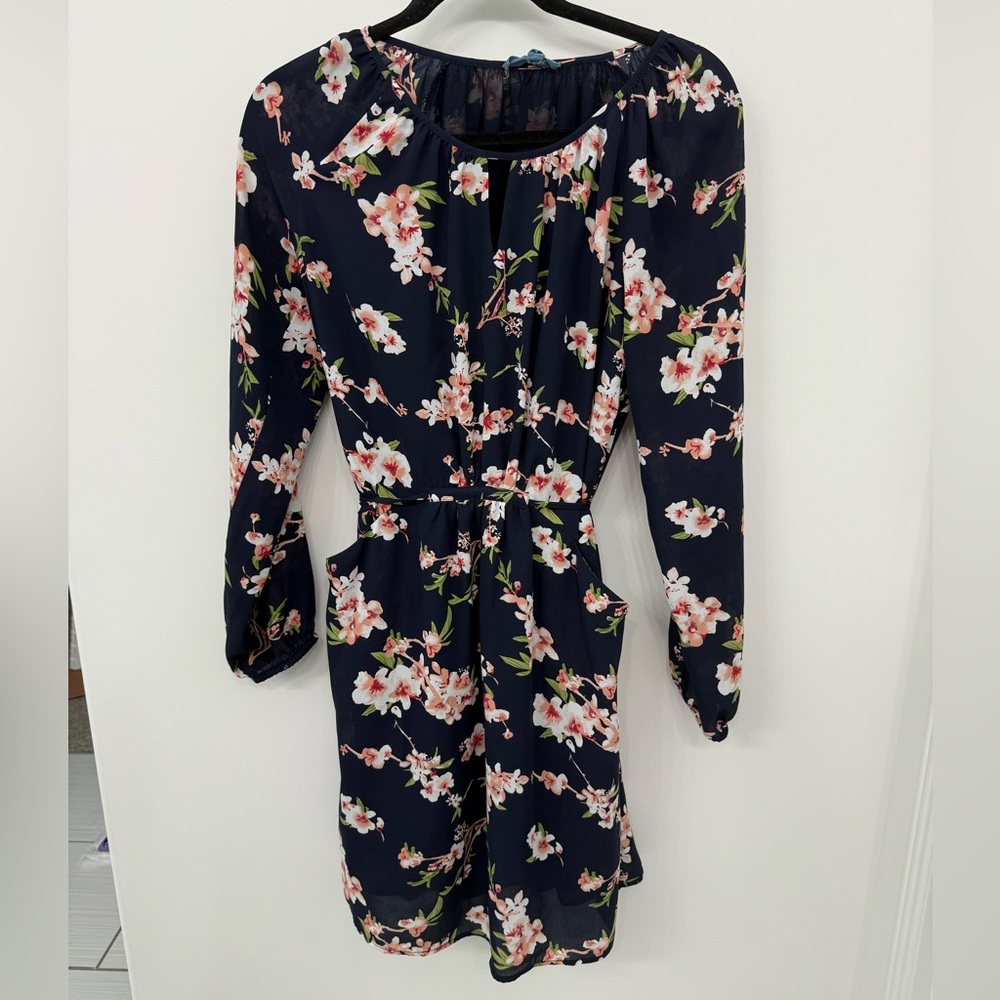 Elegant Floral Long Sleeve Dress